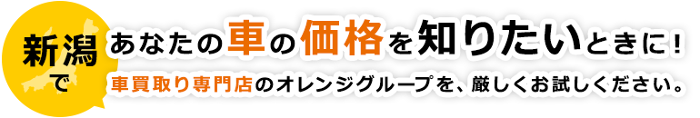 あなたの車の価格を知りたいときに！車買取り専門店のオレンジグループを、厳しくお試しください。